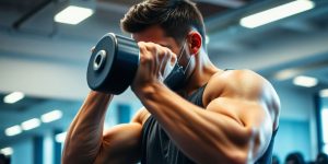 Man lifting weights with good form
